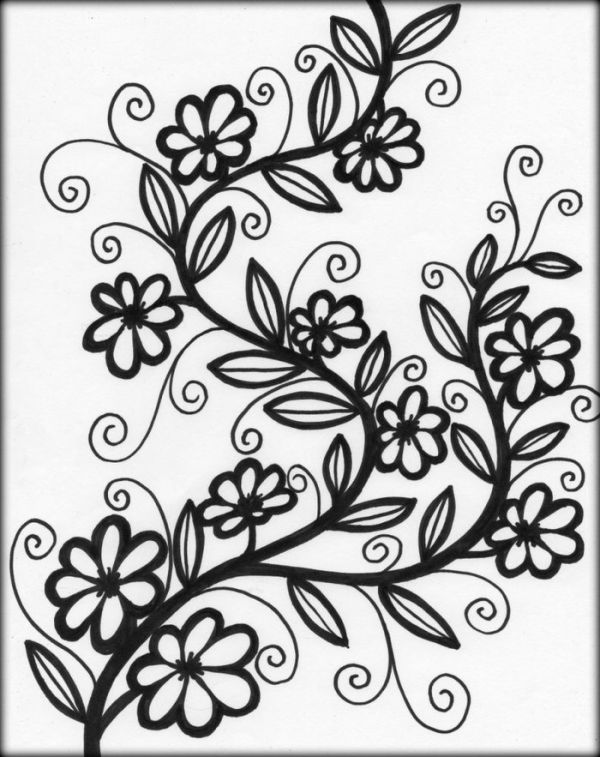 Orchid little flower coloring pages