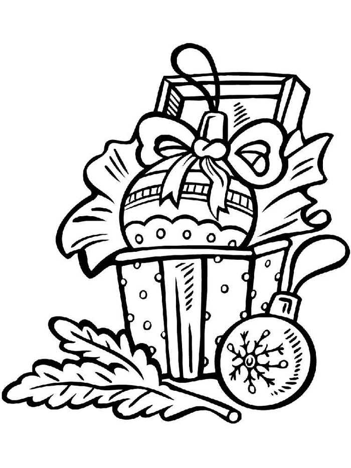 Ornament Is A Present Coloring Page