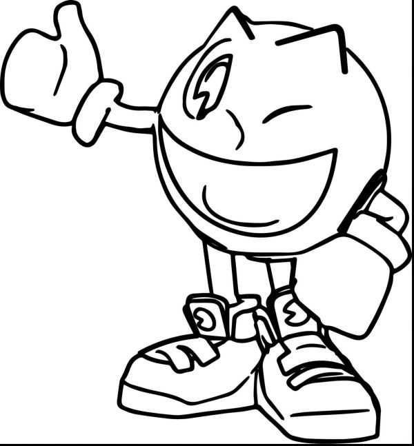 Pacman Game Coloring Page for Children