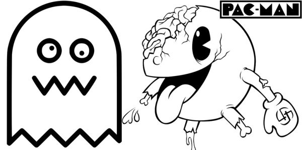 Pacman Ghost Zone Coloring Page Online