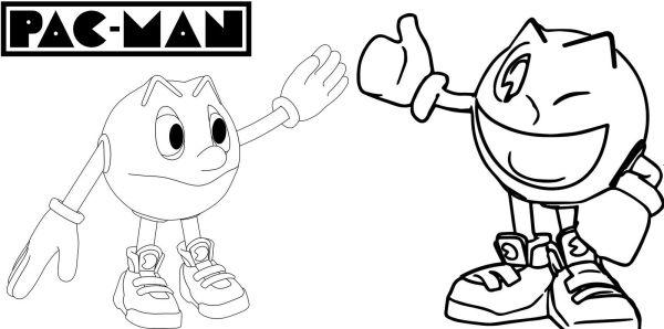 Pacman welcome coloring page