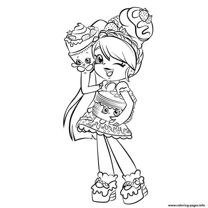 Pam Cake Shoppies Coloring Pages