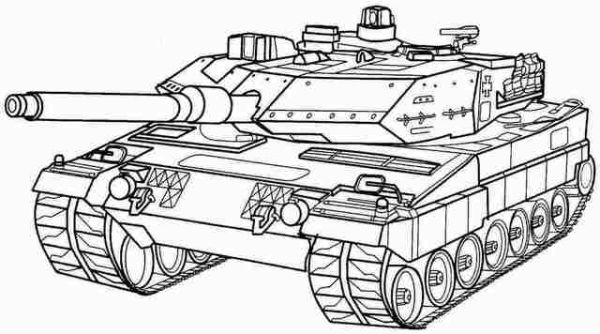 Panzer Tank Army Coloring Page