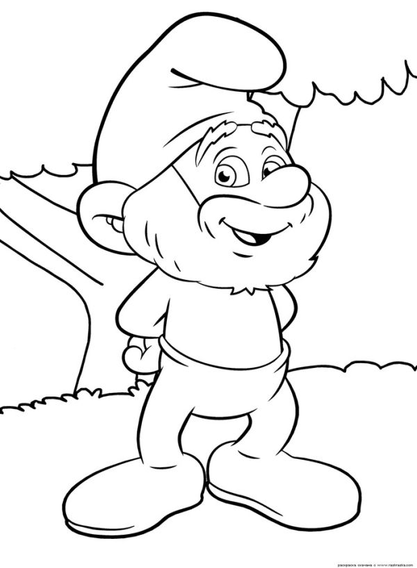 Papa smurf coloring pages download and print for free