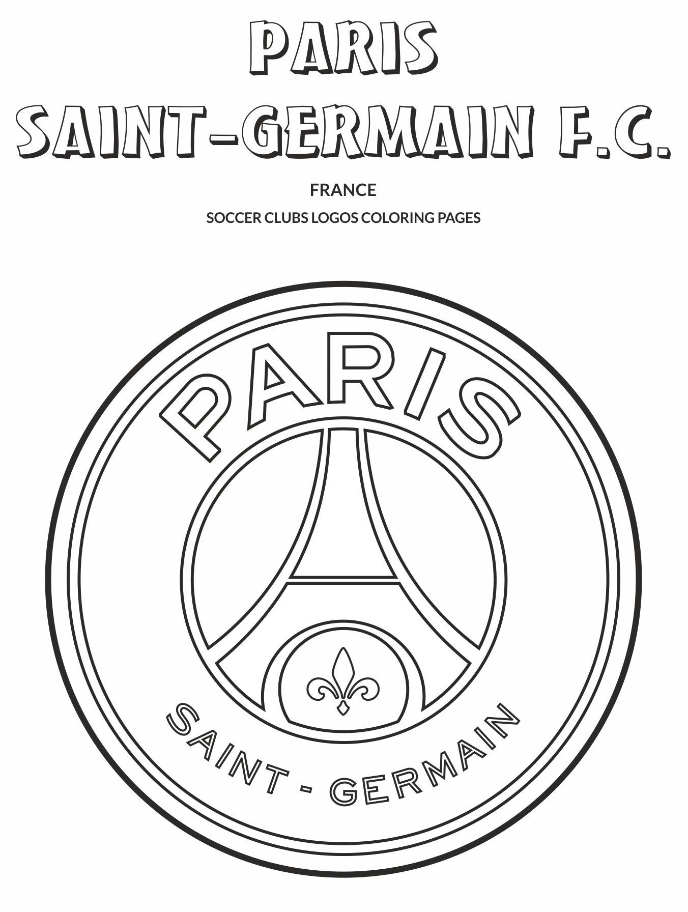paris saint german coloring pages