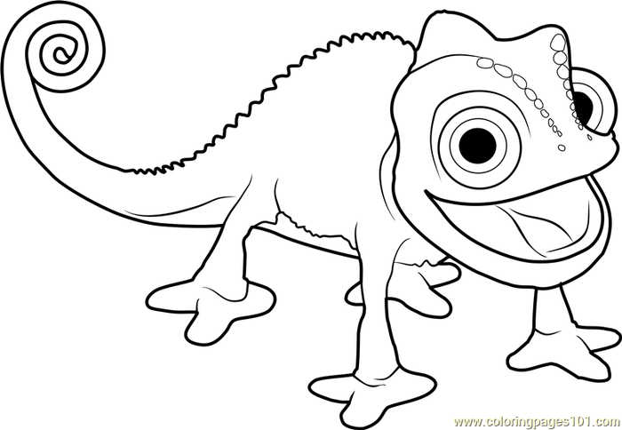 Pascal The Chameleon Tangled The Series Coloring Page