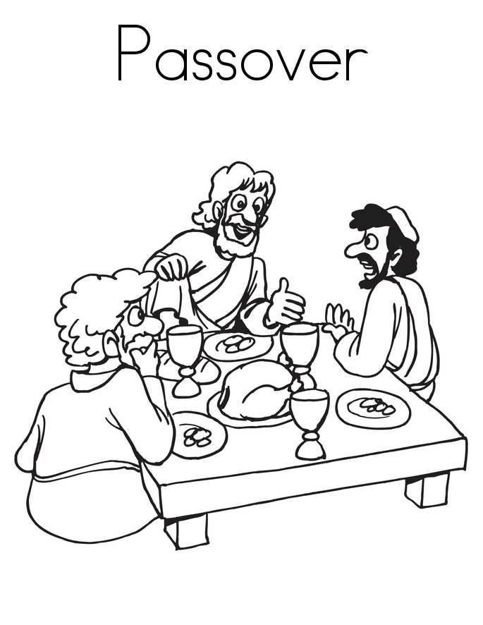 passover seder plate coloring page