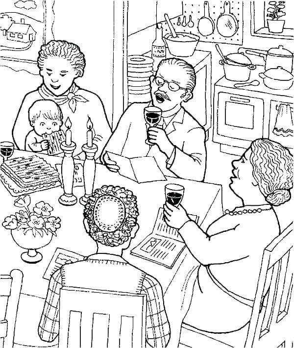 Passover Feast Coloring Pages