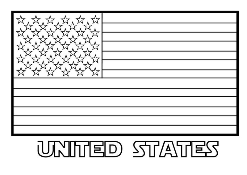 Patriotic American Flag Coloring Pages