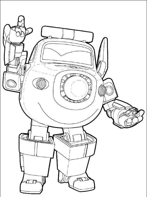 Paul From Super Wings Coloring Pages