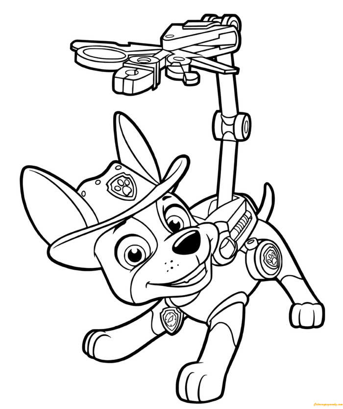 Paw Patrol Coloring Pages Chase