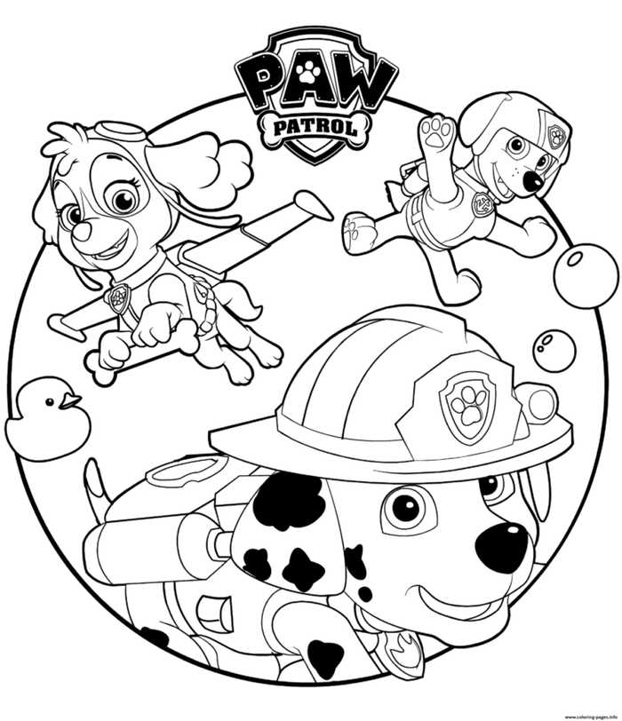 Paw Patrol Coloring Pages 1