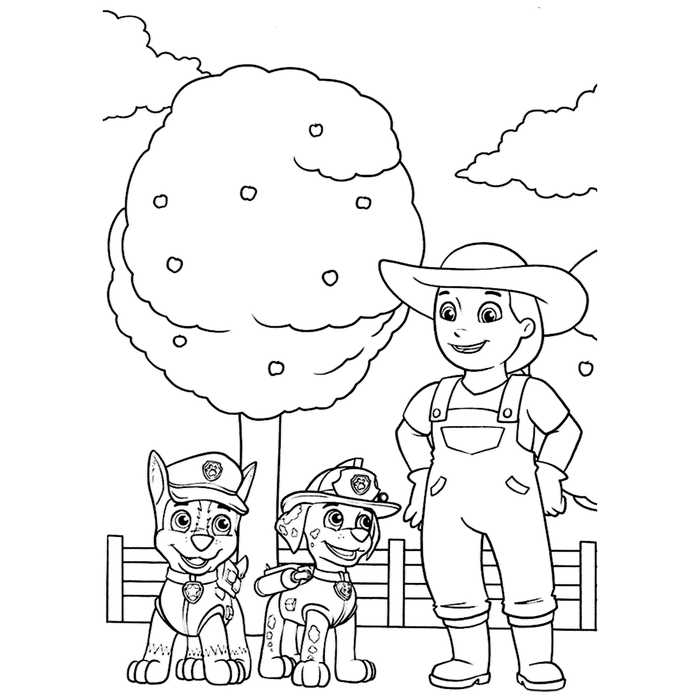 Paw Patrol On The Farm Coloring Pages