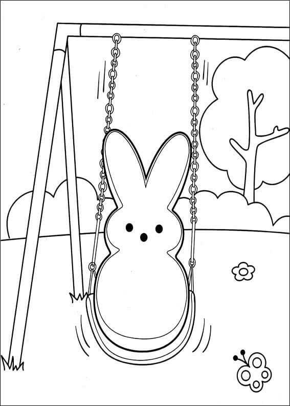 Peeps Bunny Coloring Pages