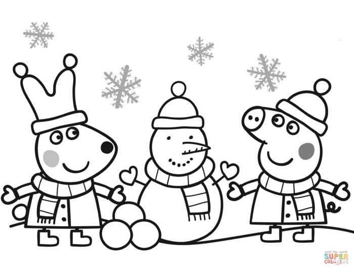 Printable Peppa Pig Coloring Pages PDF - Coloringfolder.com