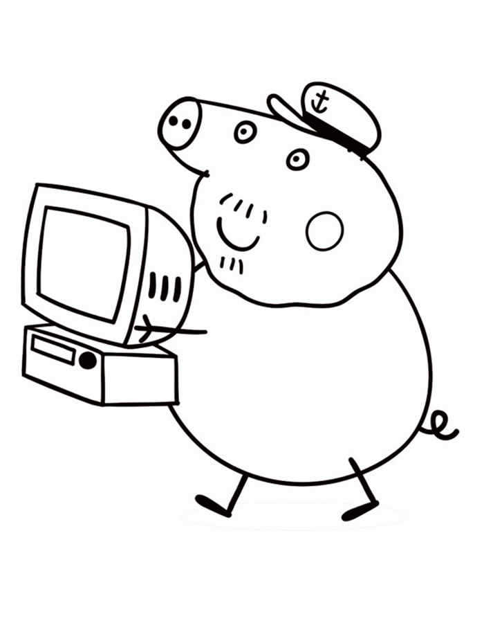 Peppa Pig Computer Coloring Pages