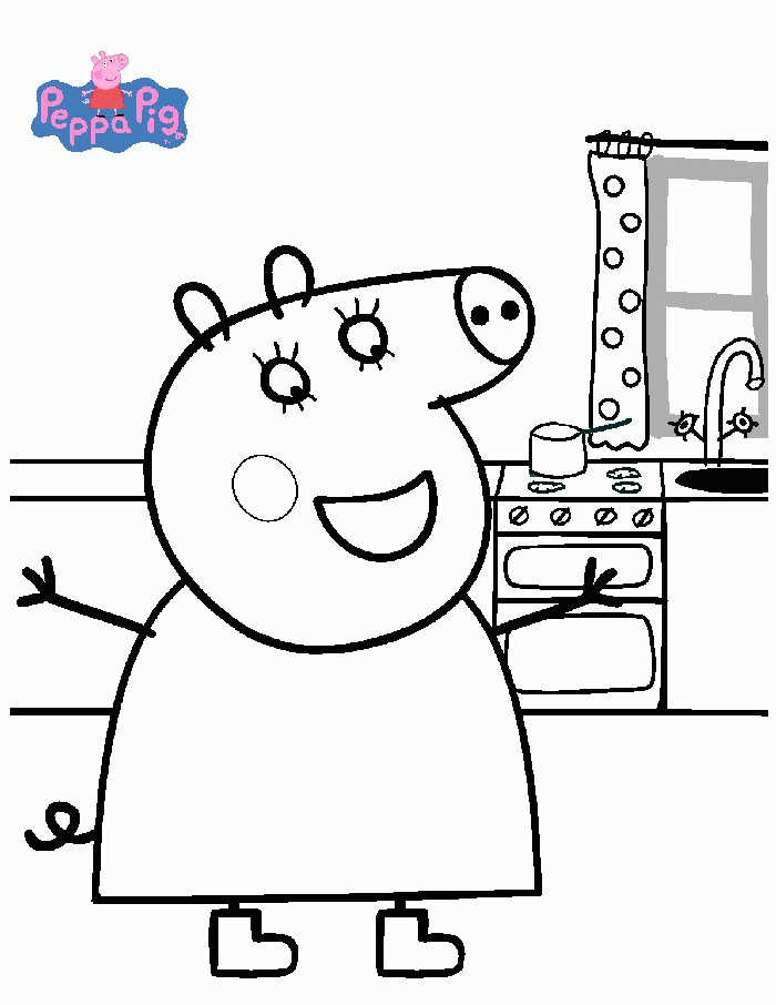 Peppa Pig Mom Coloring Pages