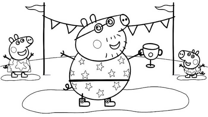 free printable danny dog coloring pages peppa pig