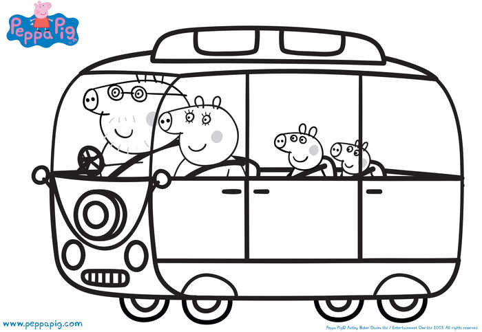 Peppa Pig Printable Coloring Pictures
