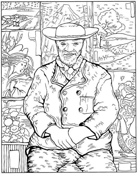 Pere Tanguy Van Gogh Coloring Pages