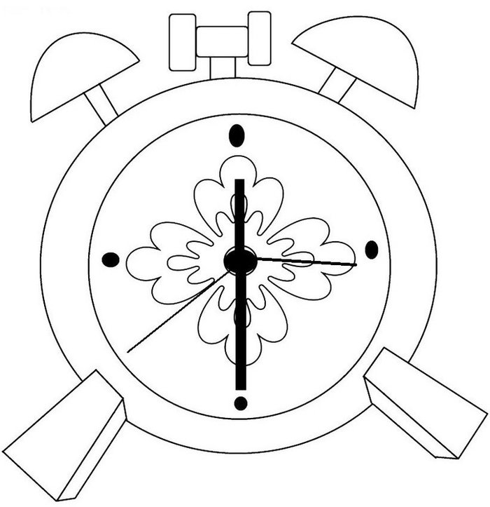 Perfect Clock Coloring Page for Little Angel