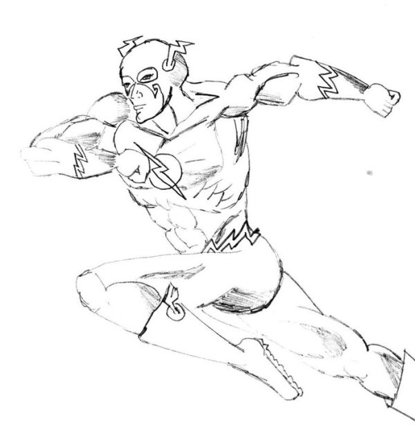 Perfect the flash coloring pages for kids
