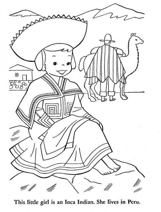 Peru Independence Day Coloring Pages