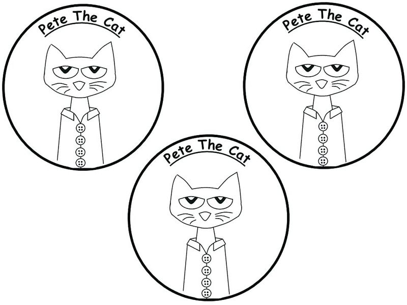Pete The Cat And His Four Groovy Buttons Coloring Page