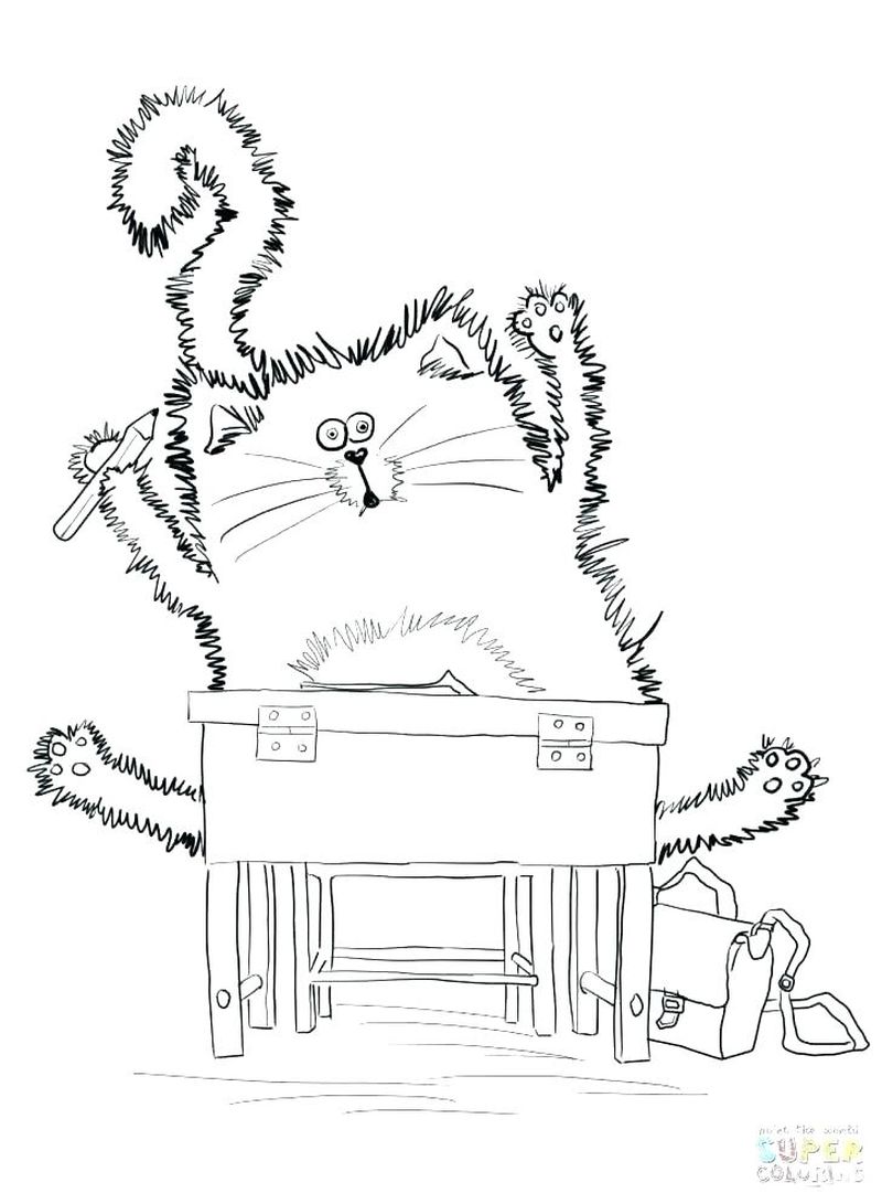 Pete The Cat Buttons Coloring Page