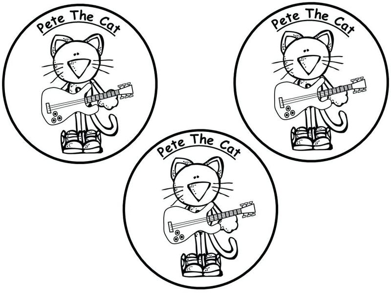 Pete The Cat Groovy Buttons Coloring Page