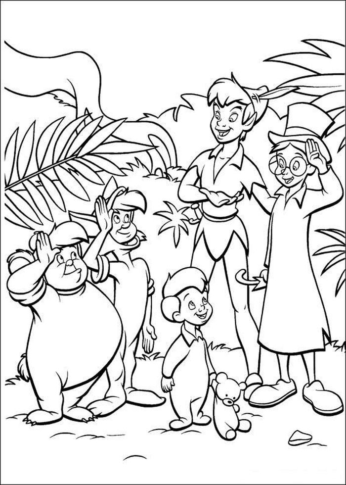 Peter Pan Characters Coloring Pages
