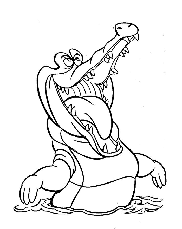 Peter Pan Crocodile Coloring Pages