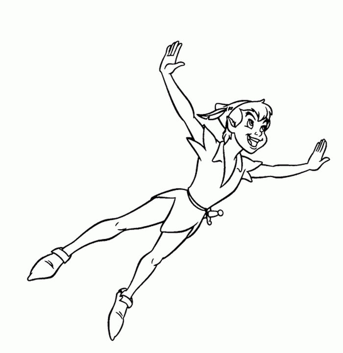 Peter Pan Flying Coloring Pages