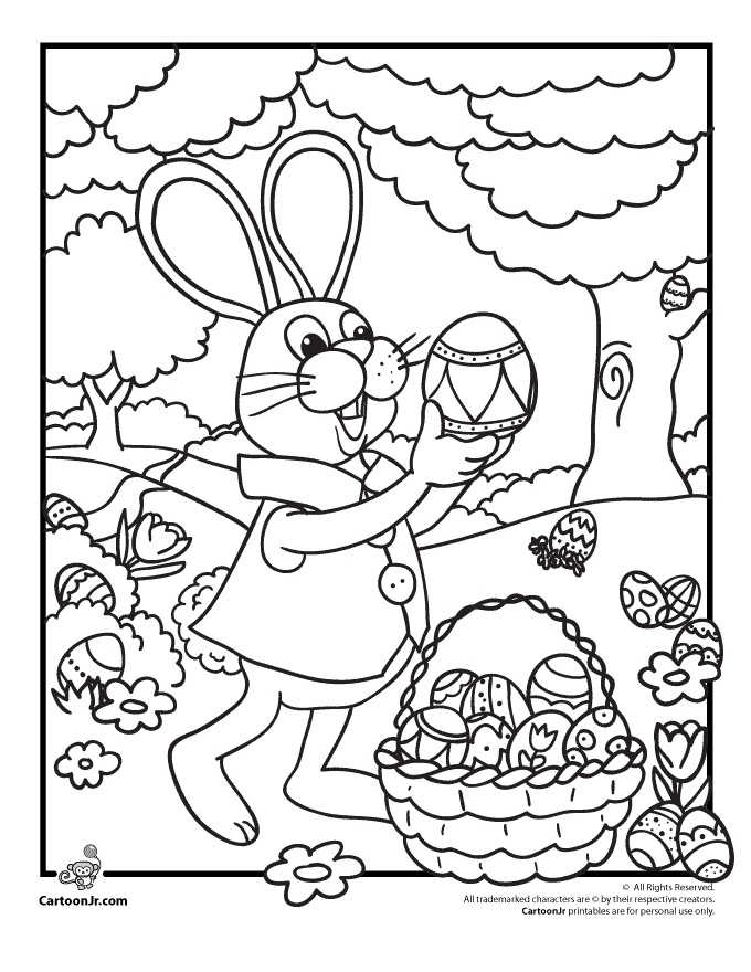 Peter Rabbit Cartoon Coloring Pages