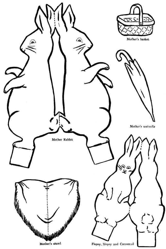 Peter Rabbit Coloring Cutout Activity