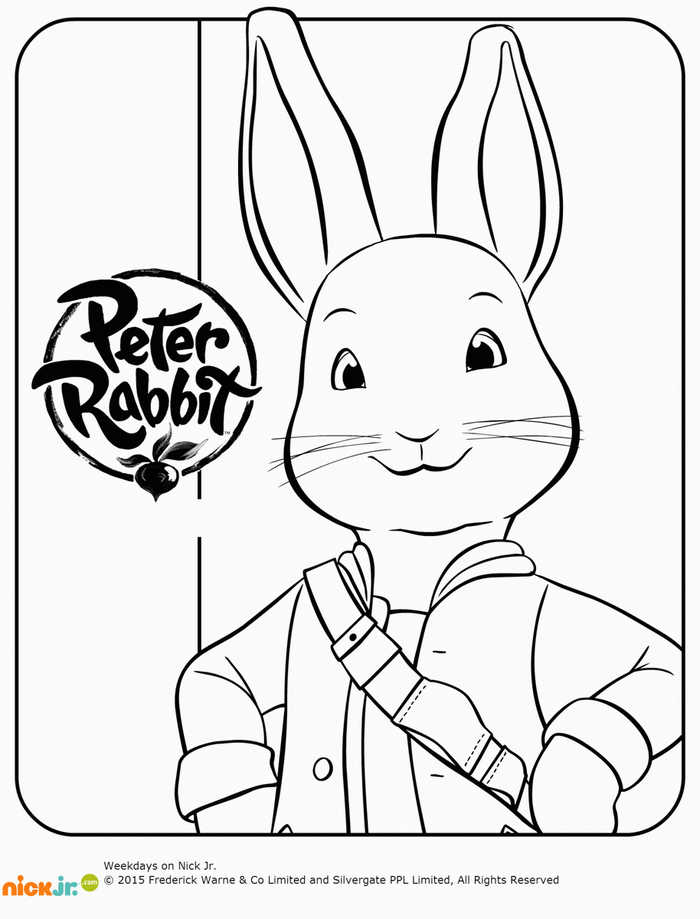 Peter Rabbit Coloring Page Printable