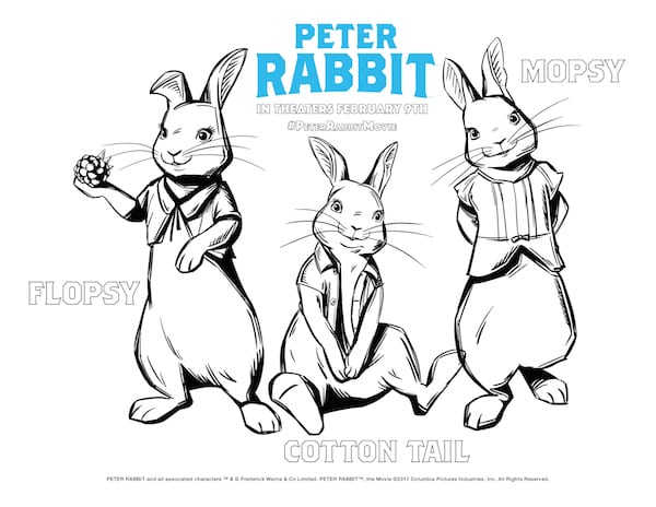 Peter Rabbit Movie Poster Flopsy Mopsy