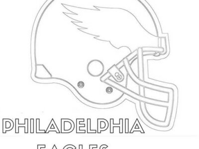 Philadelphia Eagles Coloring Pages Helmet