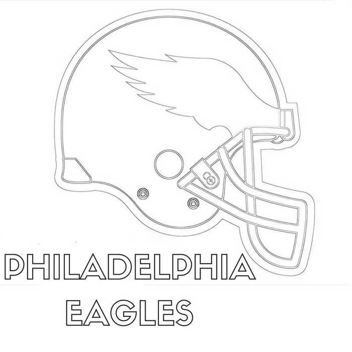 Philadelphia Eagles Coloring Pages Helmet