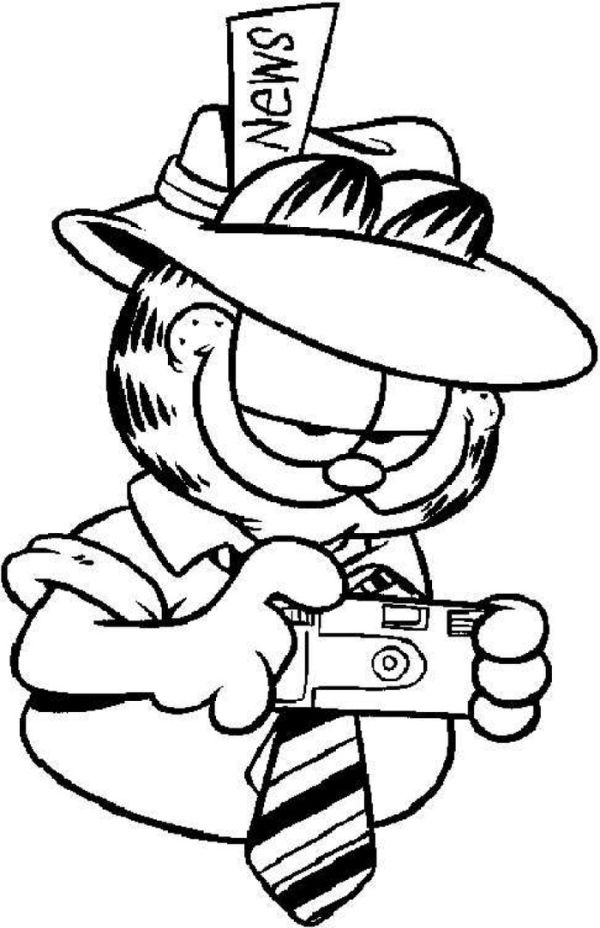 Photograph garfield coloring pages