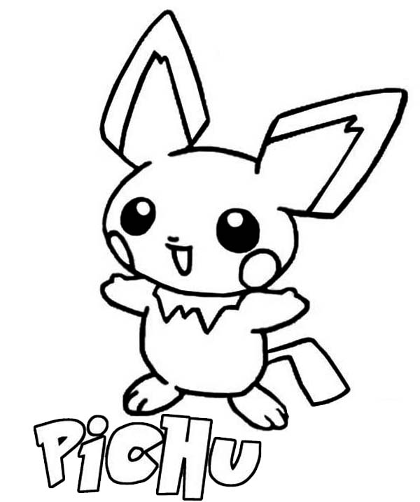 pichu coloring pages for kids