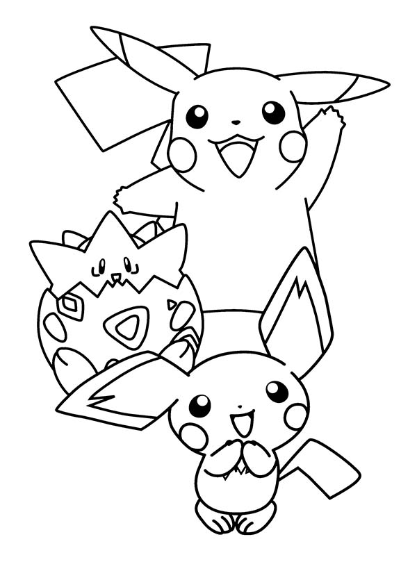 pichu is born coloring page
