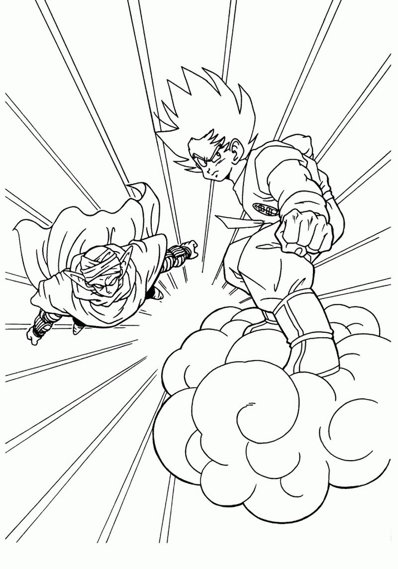 Picolo and Goku Dragon Ball Z Coloring Pages
