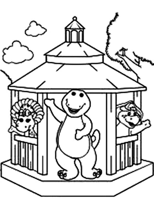 Picture Of Barney And Friends Coloring Page Coloring Sun