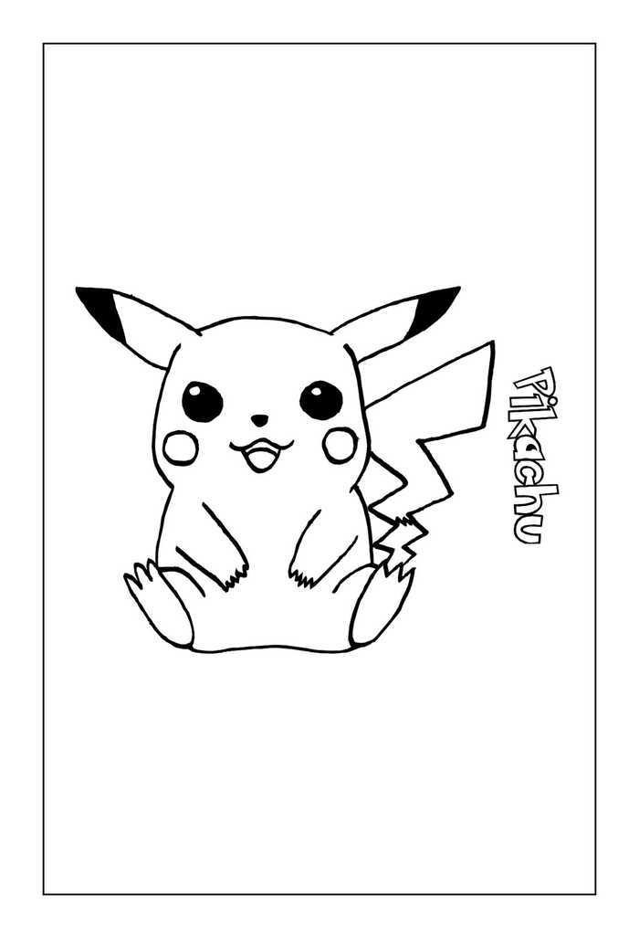 Pikachu Coloring Page Printable