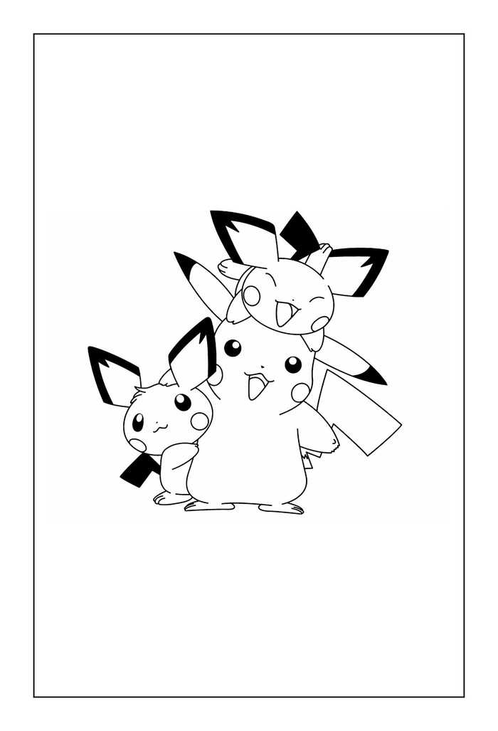 Pikachu Coloring Page Printables