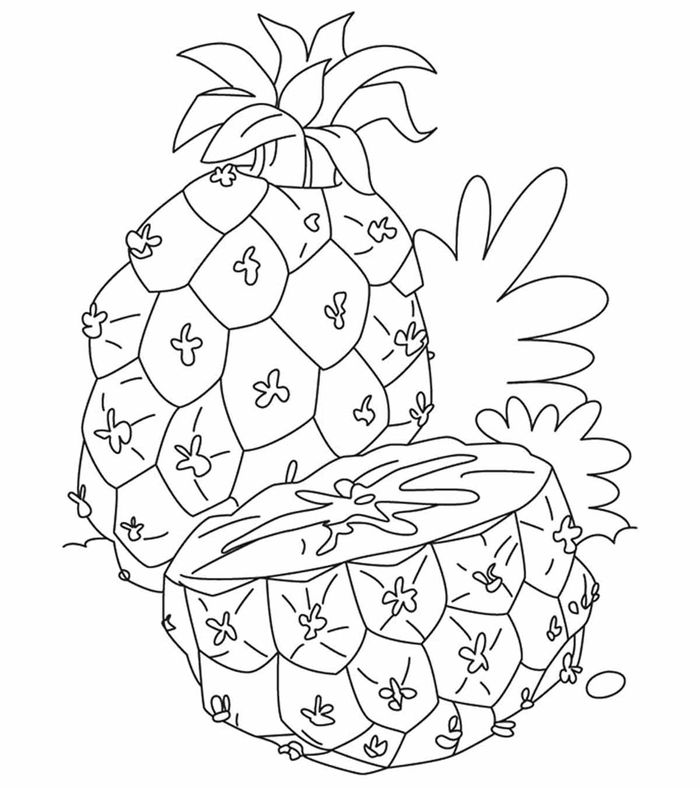 Pineapple Coloring Pages For Adults