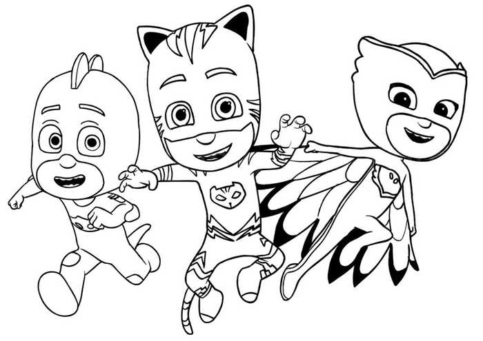 PJ Masks Coloring Pages PDF Idea - Coloringfolder.com