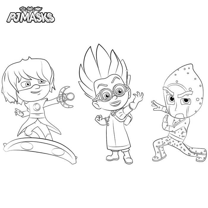 Pj Masks Free Coloring Pages