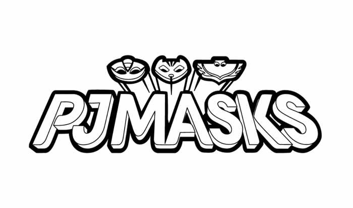 Pj Masks Logo Coloring Pages